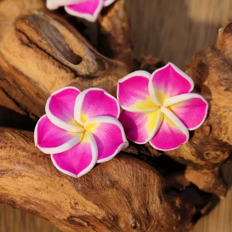 European and American Cross-Border Hot Selling Bohemian Style DIY Multi-Color Soft Pottery Frangipani Accessories Gradient String Color Accessories