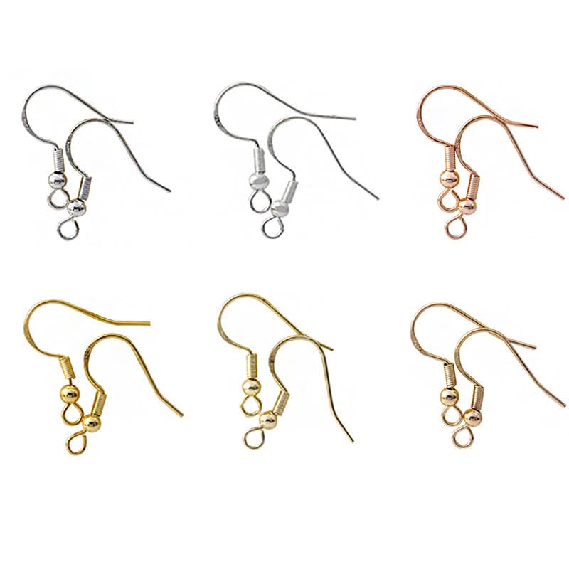 S925 Silver Ear Hook Silver Accessories Accessories with Beads Ear Hook DIY Handmade Jewelry Material Earrings Accessories Wholesale