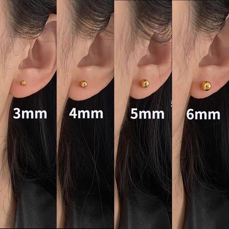 Cross-border titanium steel ear nail ear hole sleep free earrings compact temperament advanced sense ear stick wholesale